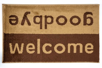 Sdim Πατάκι Εισόδου Μοκέτα  Fashion Welcome Brown/Beige 40x67εκ.