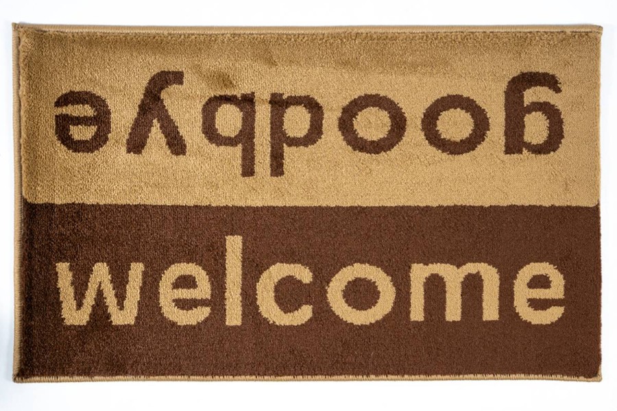 Sdim Πατάκι Εισόδου Μοκέτα  Fashion Welcome Brown/Beige 40x67εκ.