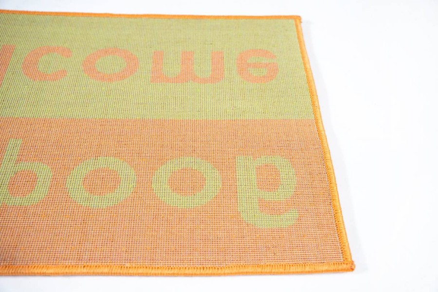 Sdim Πατάκι Εισόδου Μοκέτα  Fashion Welcome Lime Green/Orange 40x67εκ.