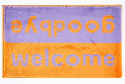 Sdim Πατάκι Εισόδου Μοκέτα  Fashion Welcome Purple/Orange 40x67εκ.