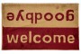 Sdim Πατάκι Εισόδου Μοκέτα  Fashion Welcome Wine Red/Beige 40x67εκ.