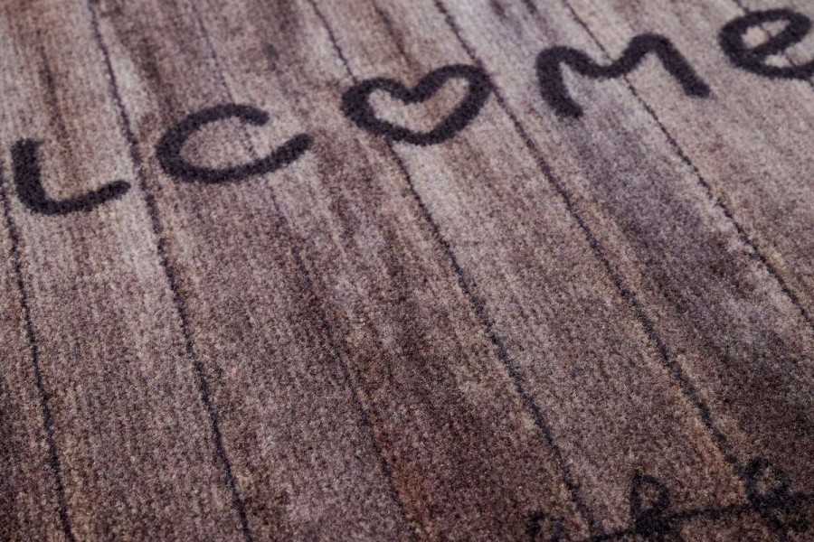 Sdim Πατάκι Εισόδου Μοκέτα με Αντιολισθητικό Υπόστρωμα Ambiance 690 Love Wood 50x75εκ. Πάχους 8mm