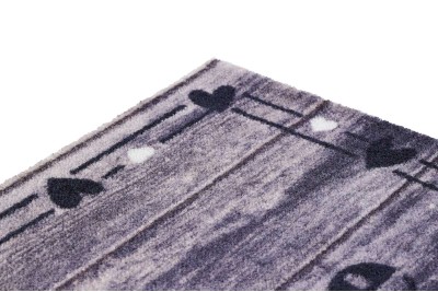 Sdim Πατάκι Εισόδου Μοκέτα με Αντιολισθητικό Υπόστρωμα Ambiance 805 Welcome Wood Hearts 50x75εκ. Πάχους 8mm