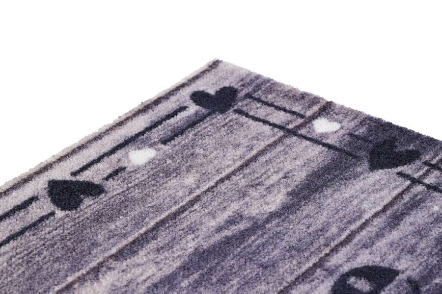 Sdim Πατάκι Εισόδου Μοκέτα με Αντιολισθητικό Υπόστρωμα Ambiance 805 Welcome Wood Hearts 50x75εκ. Πάχους 8mm