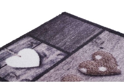 Sdim Πατάκι Εισόδου Μοκέτα με Αντιολισθητικό Υπόστρωμα Ambiance 890 4 Hearts 50x75εκ. Πάχους 8mm