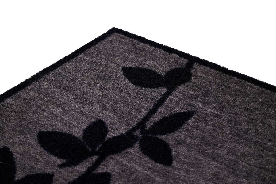 Sdim Πατάκι Εισόδου Μοκέτα με Αντιολισθητικό Υπόστρωμα Ambiance 980 Leaves Grey 50x75εκ. Πάχους 8mm