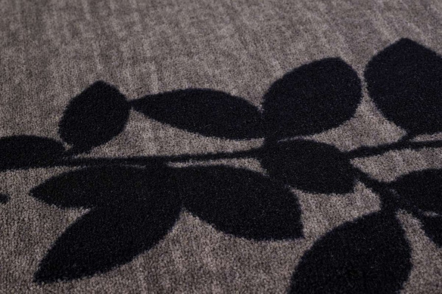 Sdim Πατάκι Εισόδου Μοκέτα με Αντιολισθητικό Υπόστρωμα Ambiance 980 Leaves Grey 50x75εκ. Πάχους 8mm