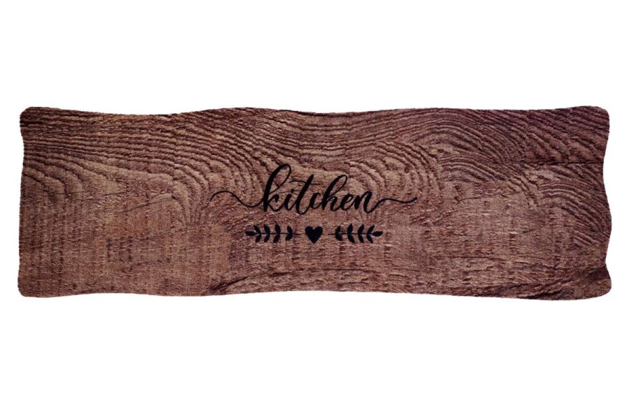 Sdim Πατάκι Κουζίνας με Αντιολισθητικό Υπόστρωμα Cook & Wash 100 Kitchen Wood Brown 50x150εκ.