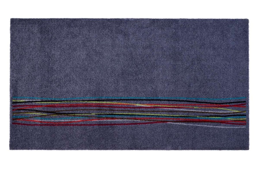 Sdim Πατάκι Κουζίνας με Αντιολισθητικό Υπόστρωμα Universal 314 Lucky Lines Grey 67x120εκ.