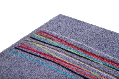 Sdim Πατάκι Κουζίνας με Αντιολισθητικό Υπόστρωμα Universal 314 Lucky Lines Grey 67x120εκ.