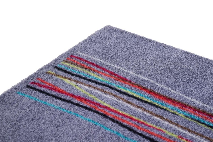 Sdim Πατάκι Κουζίνας με Αντιολισθητικό Υπόστρωμα Universal 314 Lucky Lines Grey 67x120εκ.