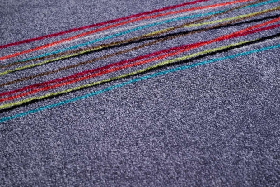 Sdim Πατάκι Κουζίνας με Αντιολισθητικό Υπόστρωμα Universal 314 Lucky Lines Grey 67x120εκ.