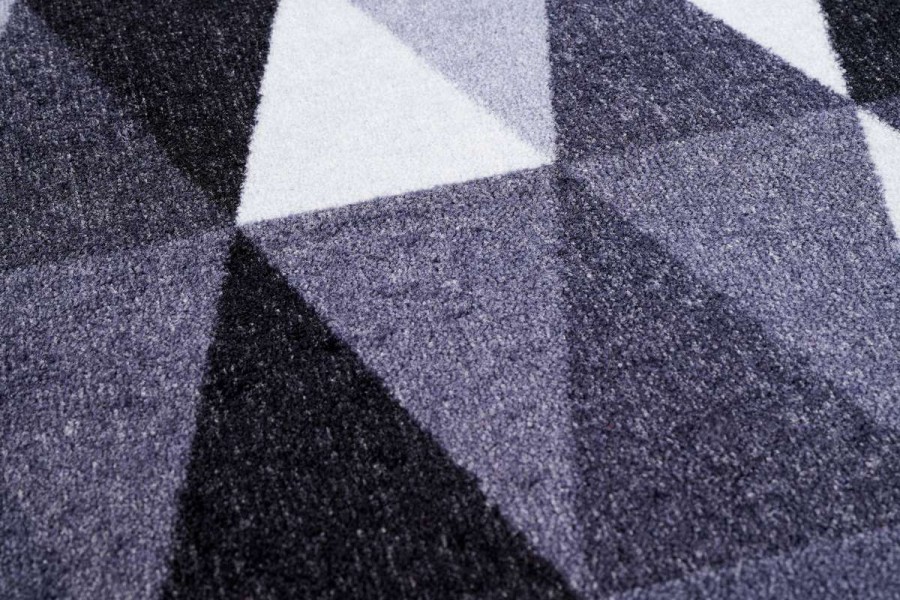 Sdim Πατάκι Κουζίνας με Αντιολισθητικό Υπόστρωμα Universal 414 Geometric Silver 67x150εκ.