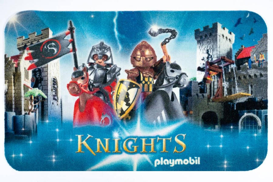 Sdim Πατάκι Εισόδου Playmobil Μοκέτα με Αντιολισθητικό Υπόστρωμα Deco 010 Knights 50x80εκ. Πάχους 6mm