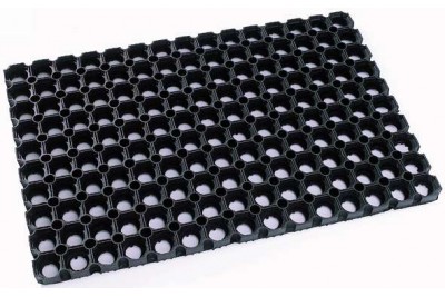 Sdim Αντιολισθητικό Πατάκι Εισόδου από Καουτσούκ Domino Black 40x60εκ. Πάχους 22mm